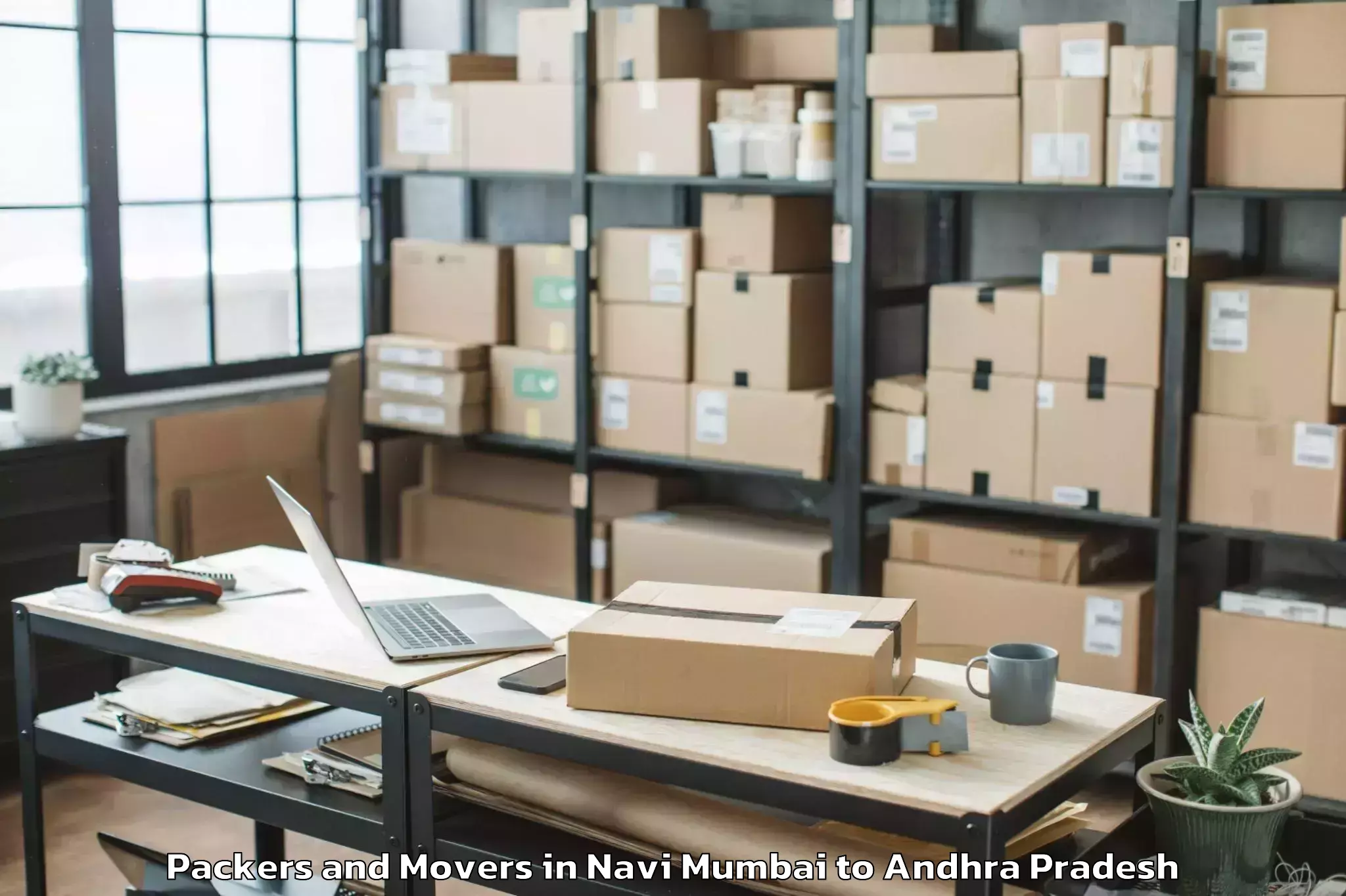 Affordable Navi Mumbai to Tsunduru Packers And Movers